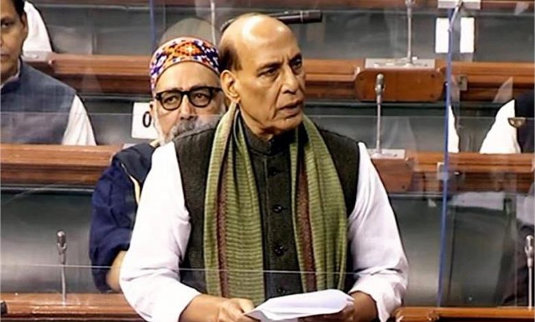 Defense Minister Rajnath Singh