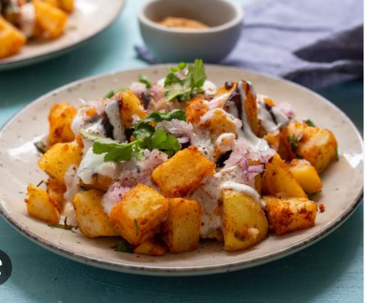 Fried Potato Chaat Recipe