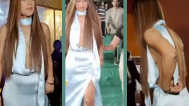 Nia Sharma's video in blue dress is going viral. (Photo courtesy: instagram @ viralbhayani)