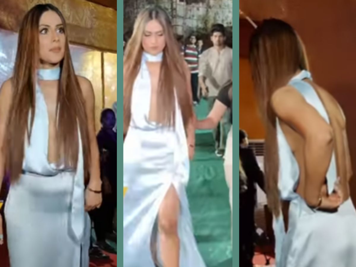 Nia Sharma's video in blue dress is going viral. (Photo courtesy: instagram @ viralbhayani)